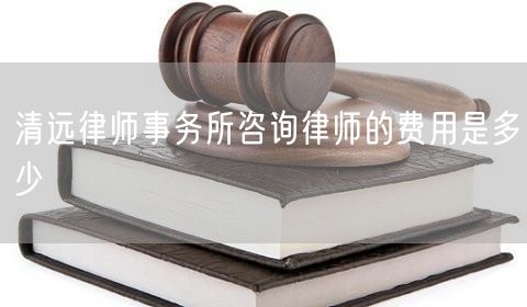 清遠(yuǎn)律師事務(wù)所咨詢律師的費(fèi)用是多少