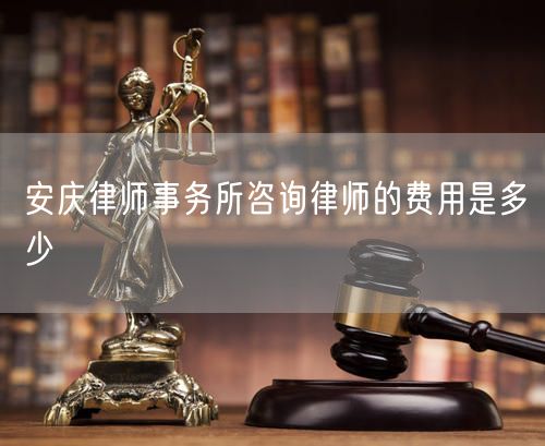 安慶律師事務(wù)所咨詢律師的費用是多少