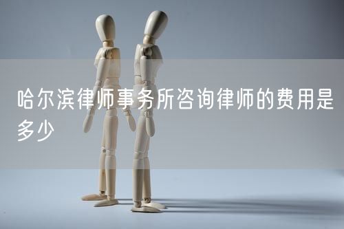 哈爾濱律師事務(wù)所咨詢律師的費(fèi)用是多少