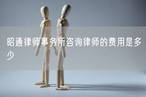 昭通律師事務(wù)所咨詢律師的費(fèi)用是多少