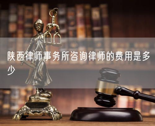 陜西律師事務(wù)所咨詢律師的費(fèi)用是多少