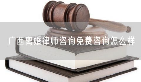 廣西離婚律師咨詢免費咨詢怎么樣