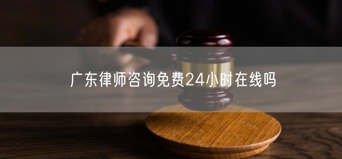 廣東律師咨詢免費24小時在線嗎