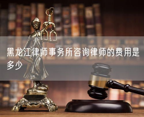 黑龍江律師事務所咨詢律師的費用是多少