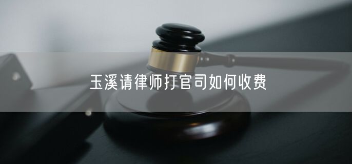 玉溪請律師打官司如何收費